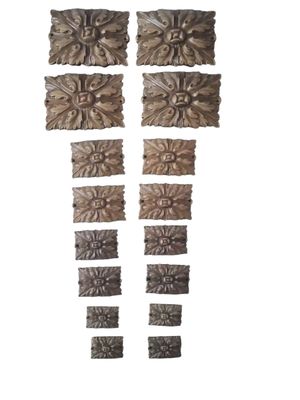 Fregio  rettangolare bronzato -  stock 16 pezzi  (art-207 S- M- L- XL)