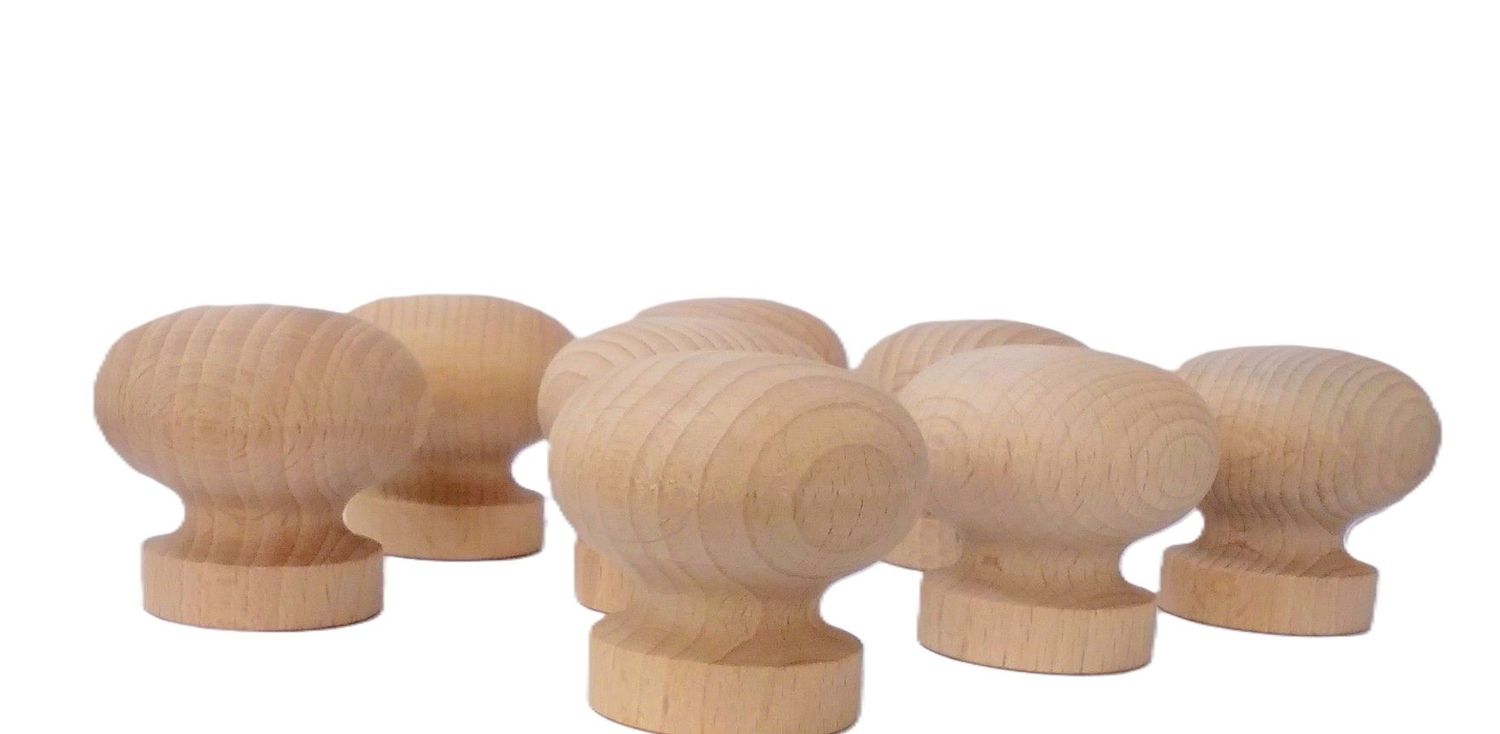 Pomi in legno grezzo diametro 38mm in stock 8 pezzi (art-1312)