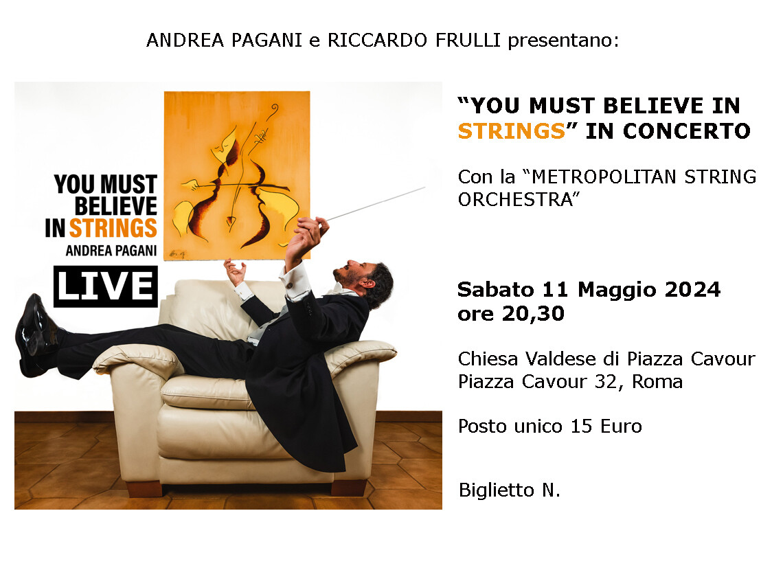 Concerto 11 Maggio 2024 - Chiesa Valdese, Piazza Cavour 32, Roma, ore 20,30