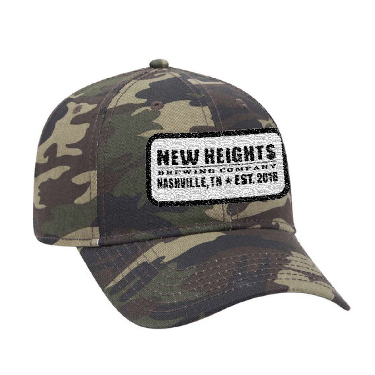 Camo Cap with New Heights Brewing Logo Patch