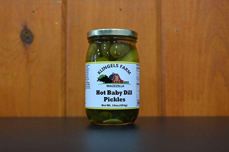 Hot Baby Dill Pickles 16oz