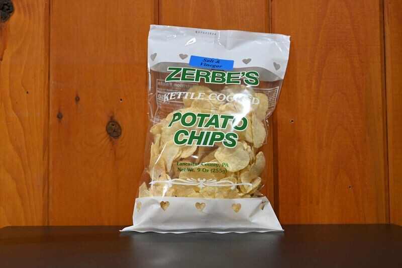 Zerbe's Kettle Cooked Chips Salt and Vinegar 9oz