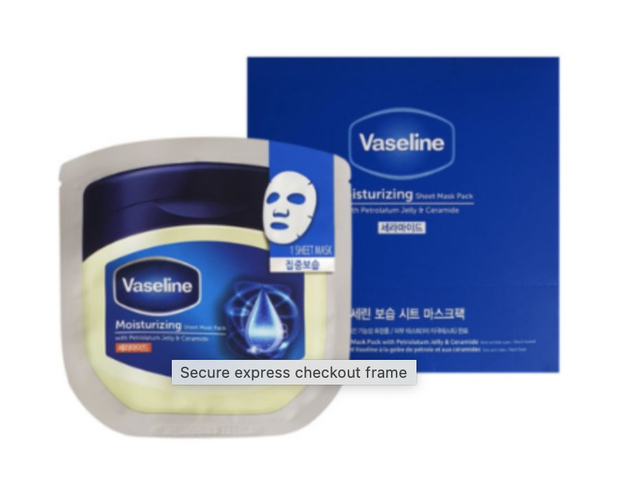VASELINE Moisturizing Petrolatum Jelly &amp; Ceramide Face Mask  10pcs