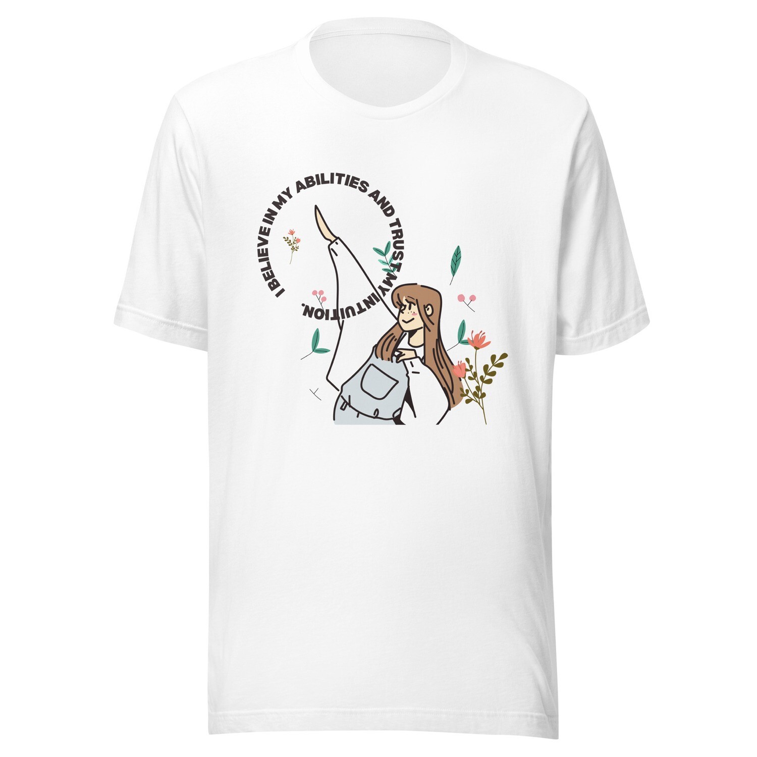 Unisex t-shirt with Positive Affirmation and Colorful Image