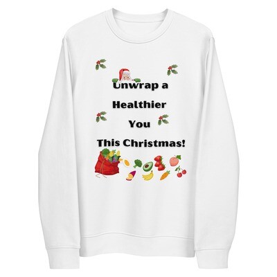 Unisex eco sweatshirt with positive affirmation for weight loss this Christmas season