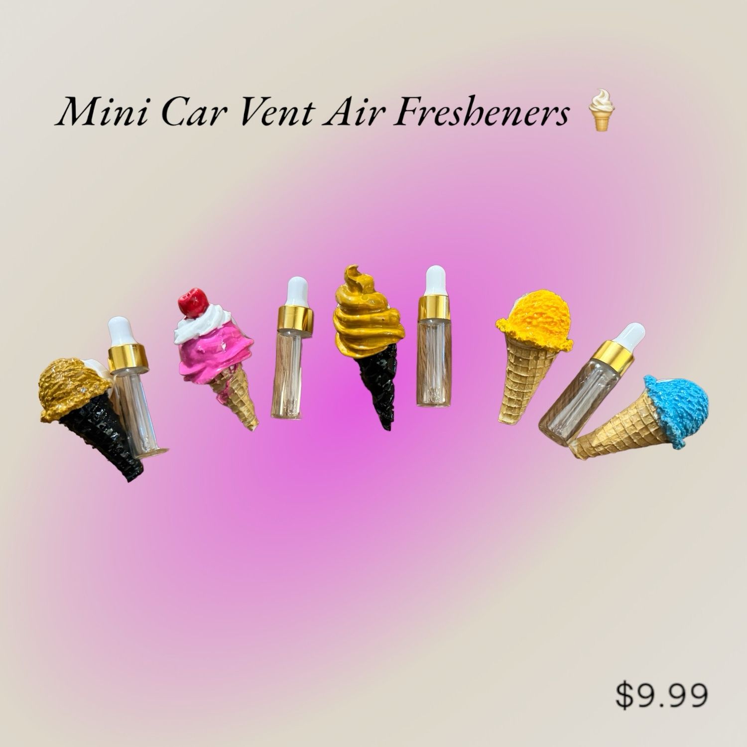 Mini Ice Cream Car Air Freshener