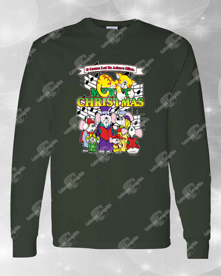 Caroling Mice Unisex long sleeve T Shirt