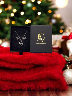 Crystal Heart shape Necklace and Earrings set.