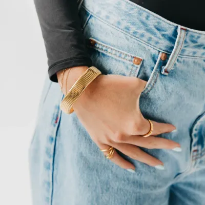 CHUNKY STATEMENT BANGLE BRACELET - WATERPROOF