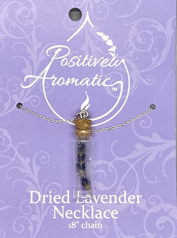 Dried Lavender Glass Bottle Necklace or Earrings