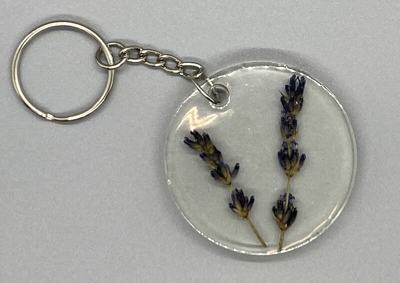 Epoxy Lavender Keychain