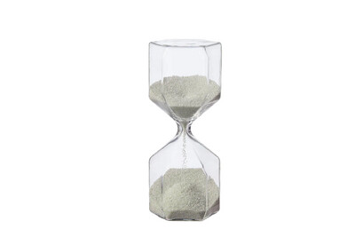 ТИЛЛСЮН Декоративные песочные часы, белый, 16 см