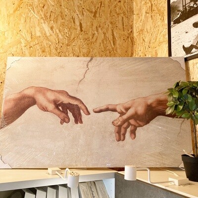 Картина на холсте «Сотворение Адама», 100х60 см