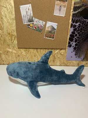 MIRA Мягкая игрушка акула, синий, 60 см