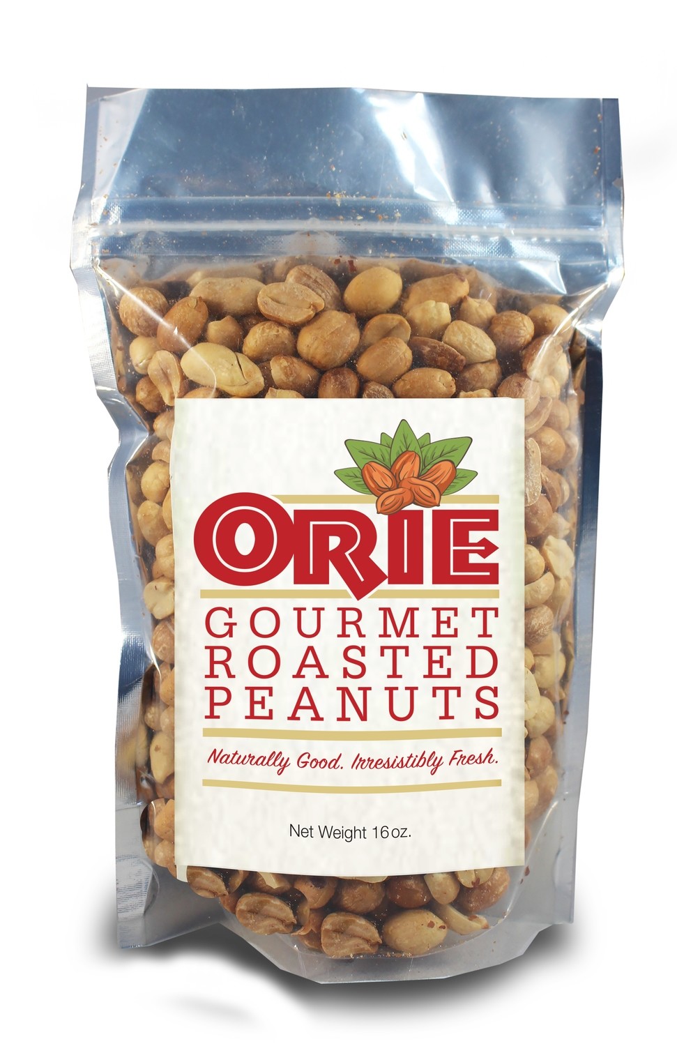 Gourmet Roasted Peanuts - 12 oz Re-sealable Pouch - Lightly Salted