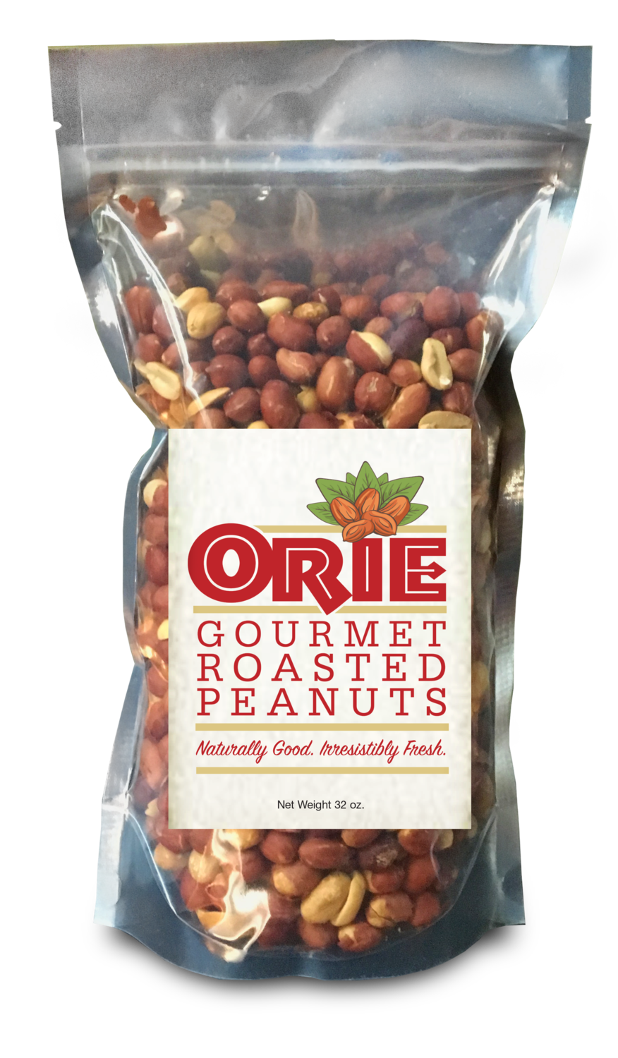 Gourmet Roasted Peanuts - 24 oz Re-sealable Pouch - RedSkin - Lightly Salted