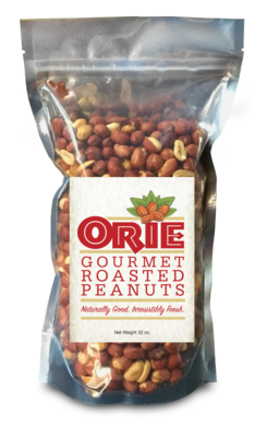 Gourmet Roasted Peanuts - 24 oz Re-sealable Pouch - RedSkin - Lightly Salted