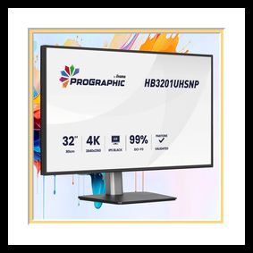 ProGraphic WideGamut 32" 4K Monitor mit Spyder Monitor Kalibriersensor Bundle