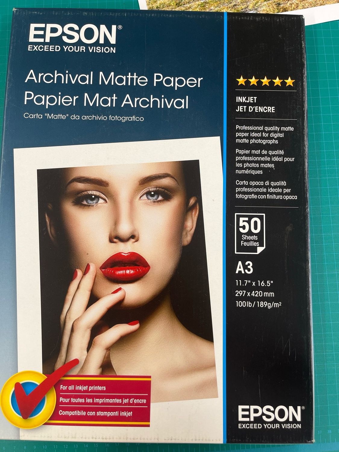 Epson Archival Matte Paper 189, 50 Blatt. A3