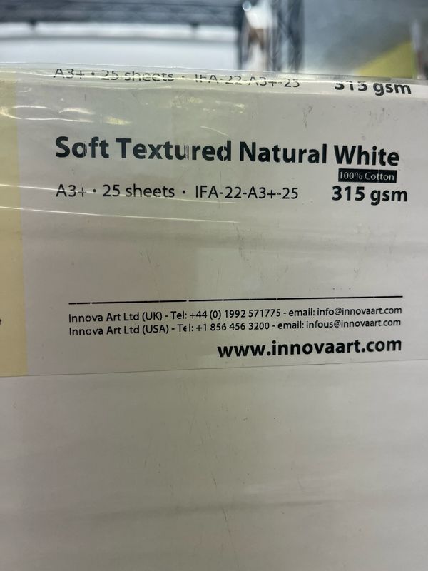 Soft Textured Natural White Cotton 315, A3P