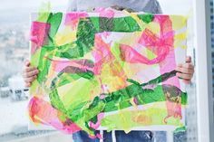 Crepe Paper Canvas Art 24-SUM-13
