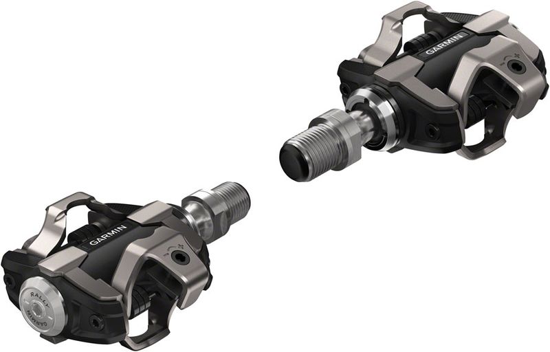 Garmin Rally XC100 Power Meter Pedals - Dual Sided Clipless, Alloy, 9/16&quot;, Black, Pair, Single-Sensing, Shimano SPD