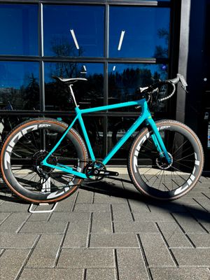 OPEN WIDE - Medium / Turquoise -  Rival AXS E1 + Zipp XPLR S Carbon Wheelset | Gravel Bike