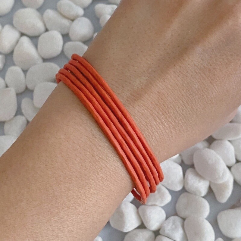 Orange Slim Bangle Set of 5
