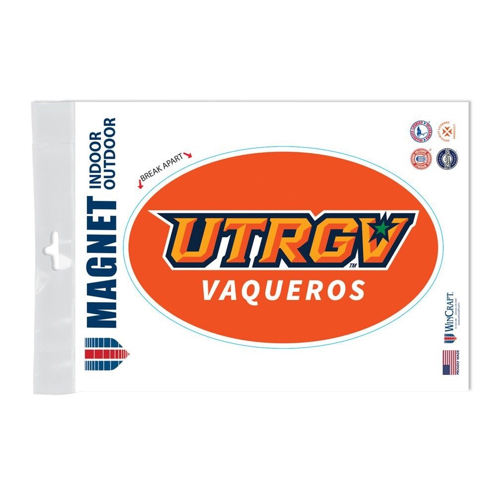 UTRGV Vaqueros Oval Outdoor Magnet