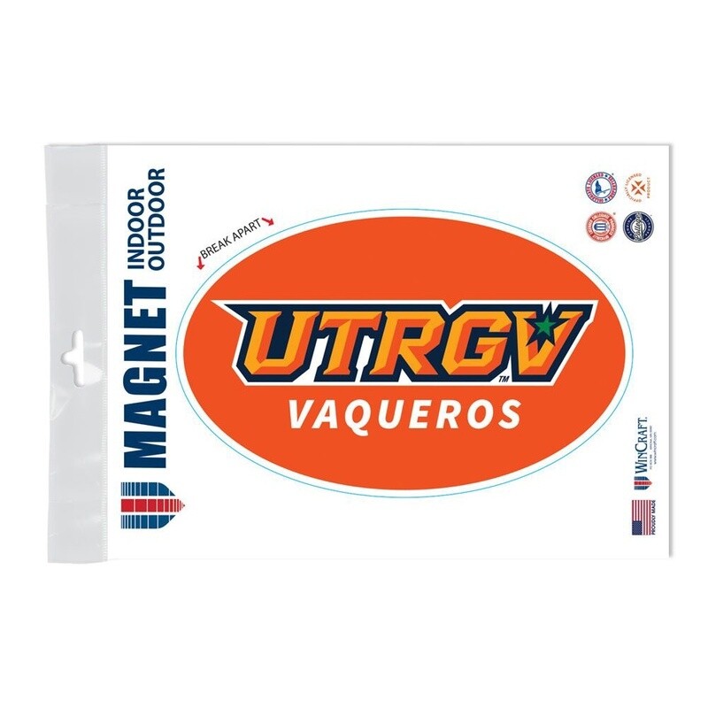 UTRGV Vaqueros Oval Outdoor Magnet