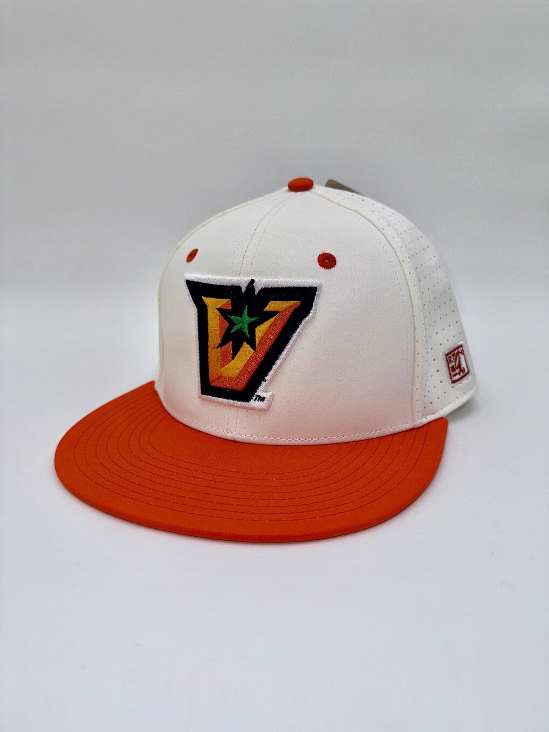 Puff &quot;V&quot; Logo  The Game Cap - Orange &amp; White