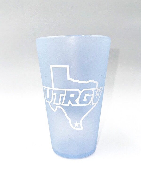 UTRGV-Texas Silicone 16 oz Pint Glass - Icicle