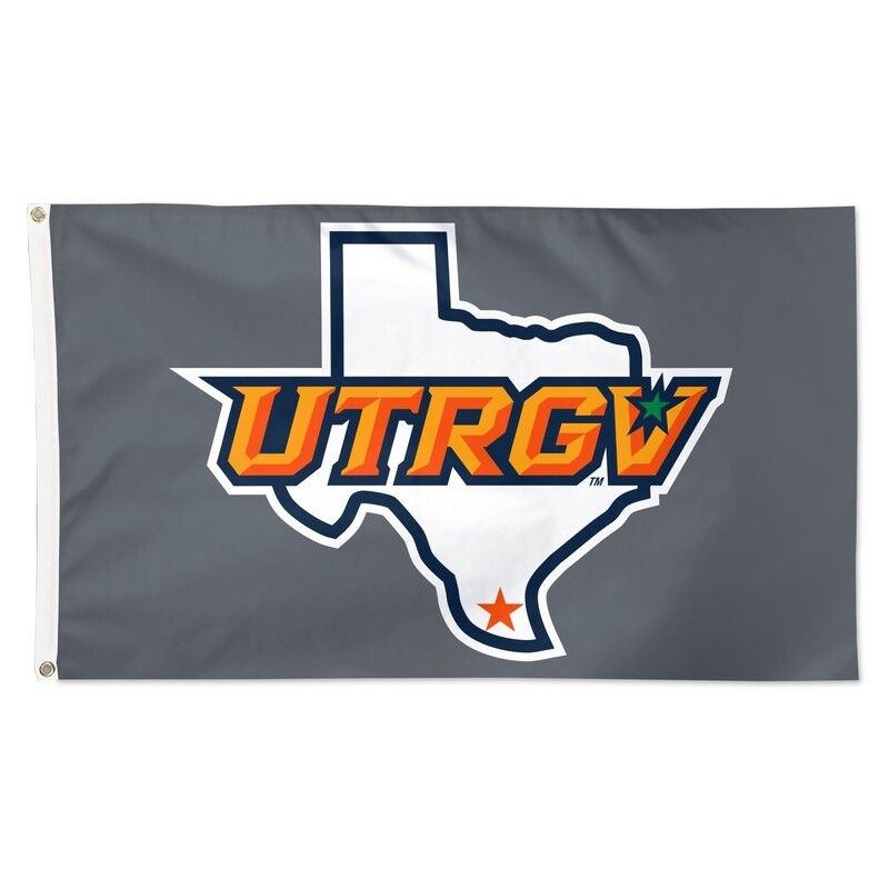 UTRGV Texas - Deluxe 3X5 Flag - GRAY