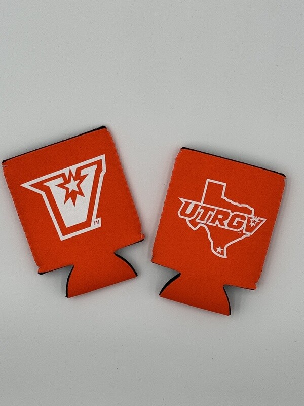 UTRGV-TEXAS &quot;V&quot; Double Sided 12oz Koozie - Orange