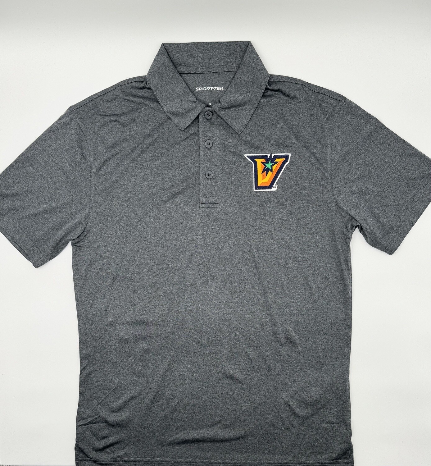 &quot;V&quot; Polo - Charcoal