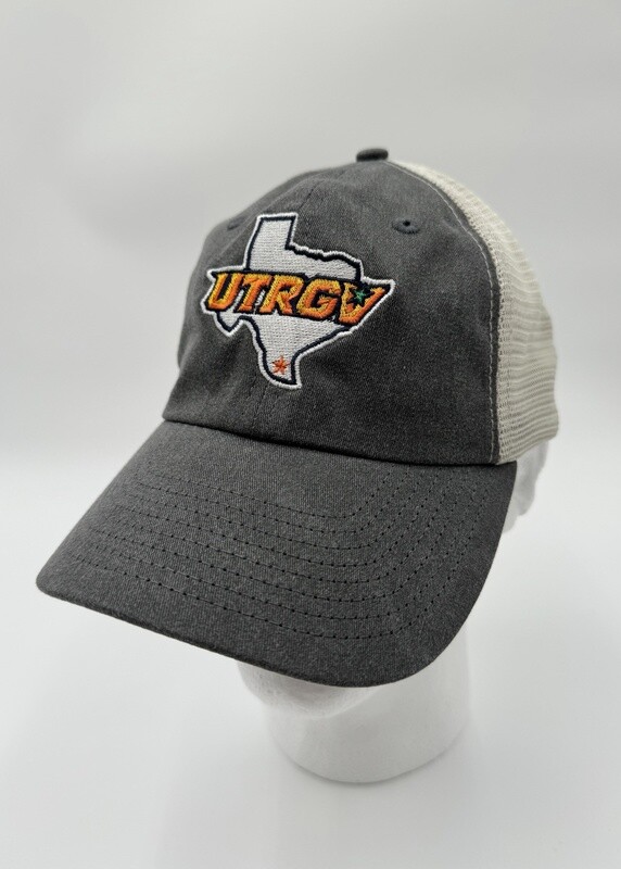 UTRGV-TEXAS Sportsman Trucker Cap - Stone/Black