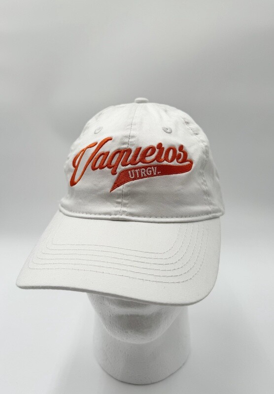 VAQUEROS Script Pacific  Fitted Vintage Cap - White