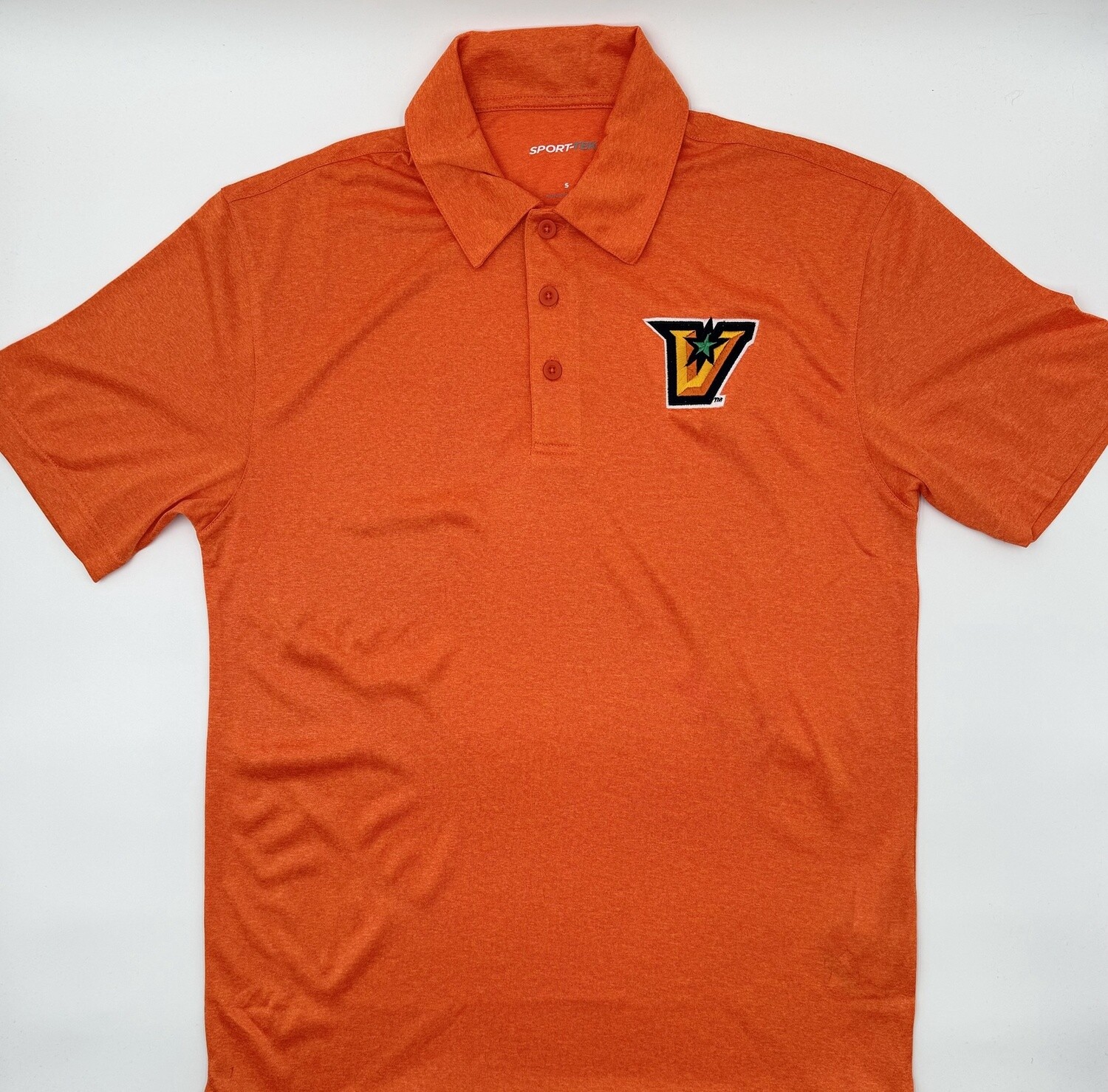 &quot;V&quot; Polo - Heather Orange