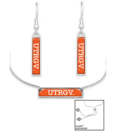 UTRGV Nameplate Earrings/Necklace Set