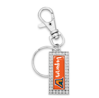 Vaqueros &quot;V&quot; Crystal Rectangle Key Chain