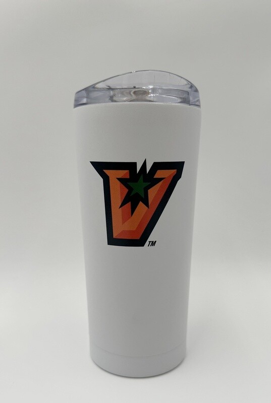 Full Color &quot;V&quot; 20 oz Tumbler - White