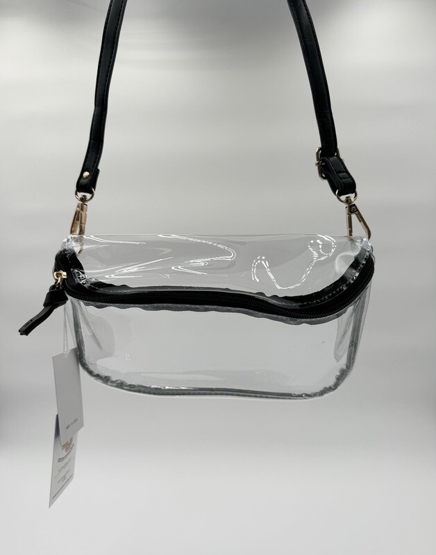 Lexi Clear Sling Purse - Black