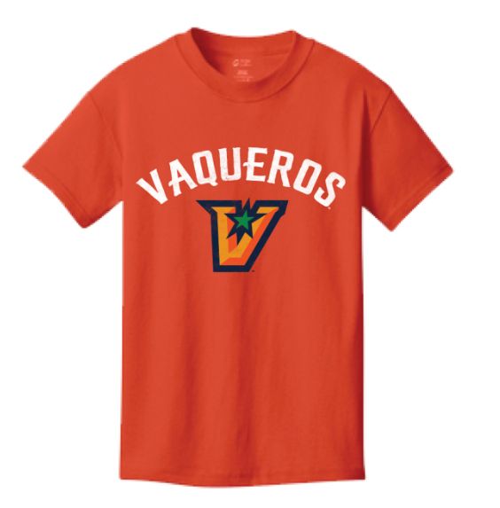 Vaqueros &quot;V&quot; YOUTH T-Shirt- Orange