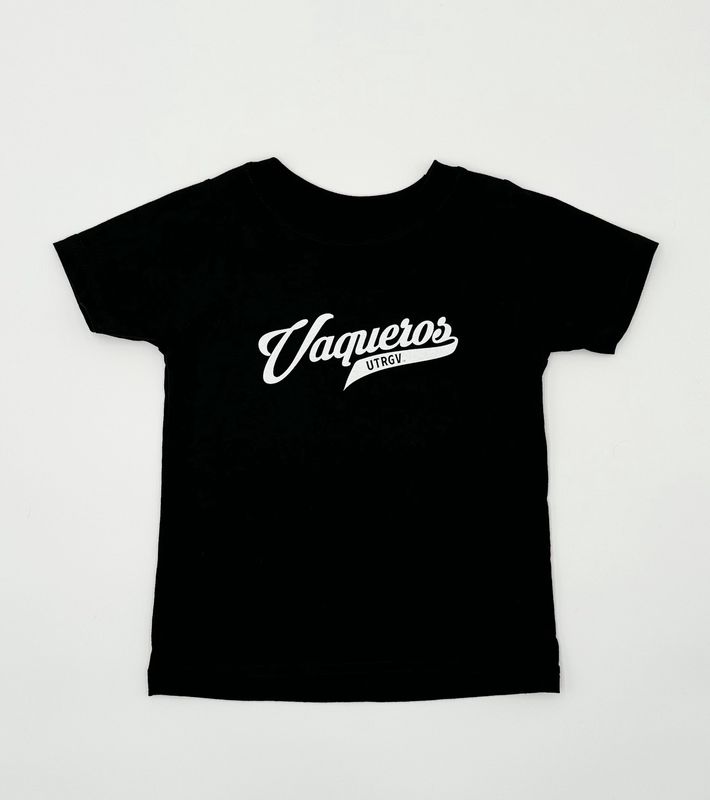 ToddlerVaqueros Script Tee- Black