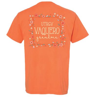 Floral UTRGV Vaquero Grandma- Peach