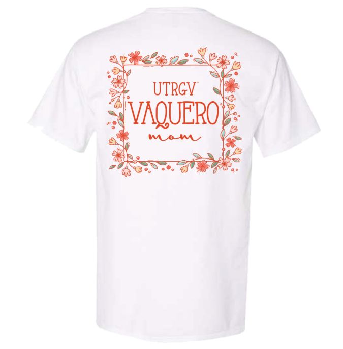Floral UTRGV Vaquero Mom -White