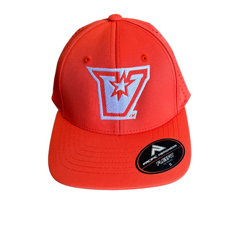 White &quot;V&quot; Logo Cap - Orange