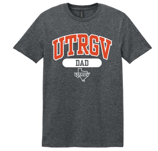 Arched UTRGV Dad - Dark Heather Grey