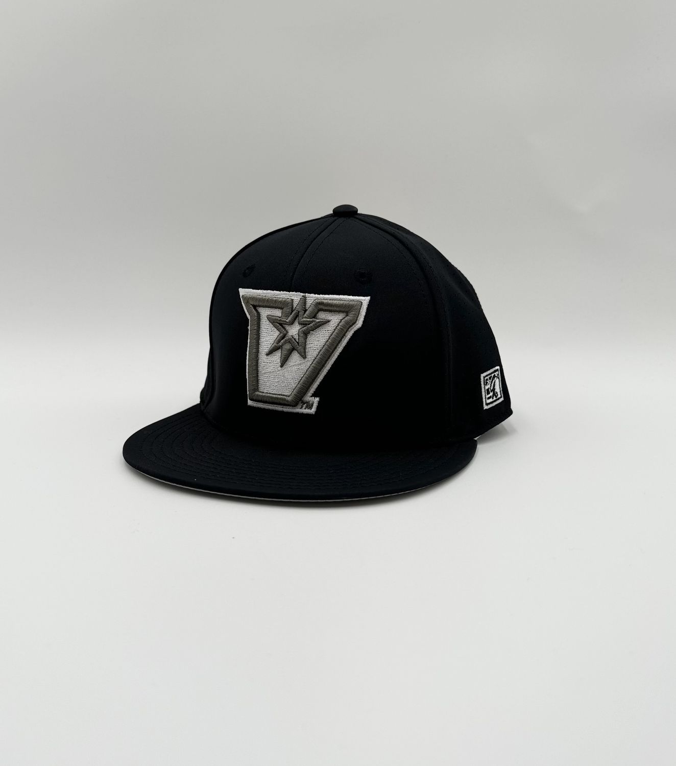 Grey Puff &quot;V&quot; Logo The Game Cap - Black