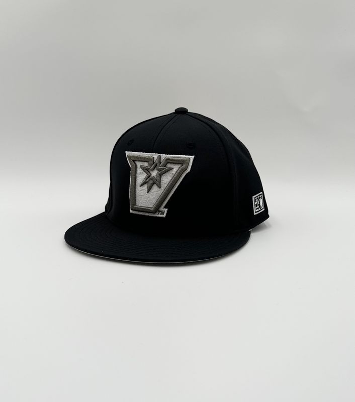 Grey Puff &quot;V&quot; Logo The Game Cap - Black